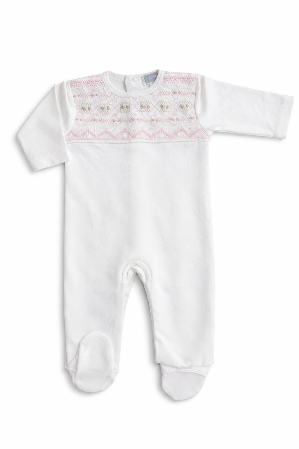 Hand-Smoked Embroidery Footie