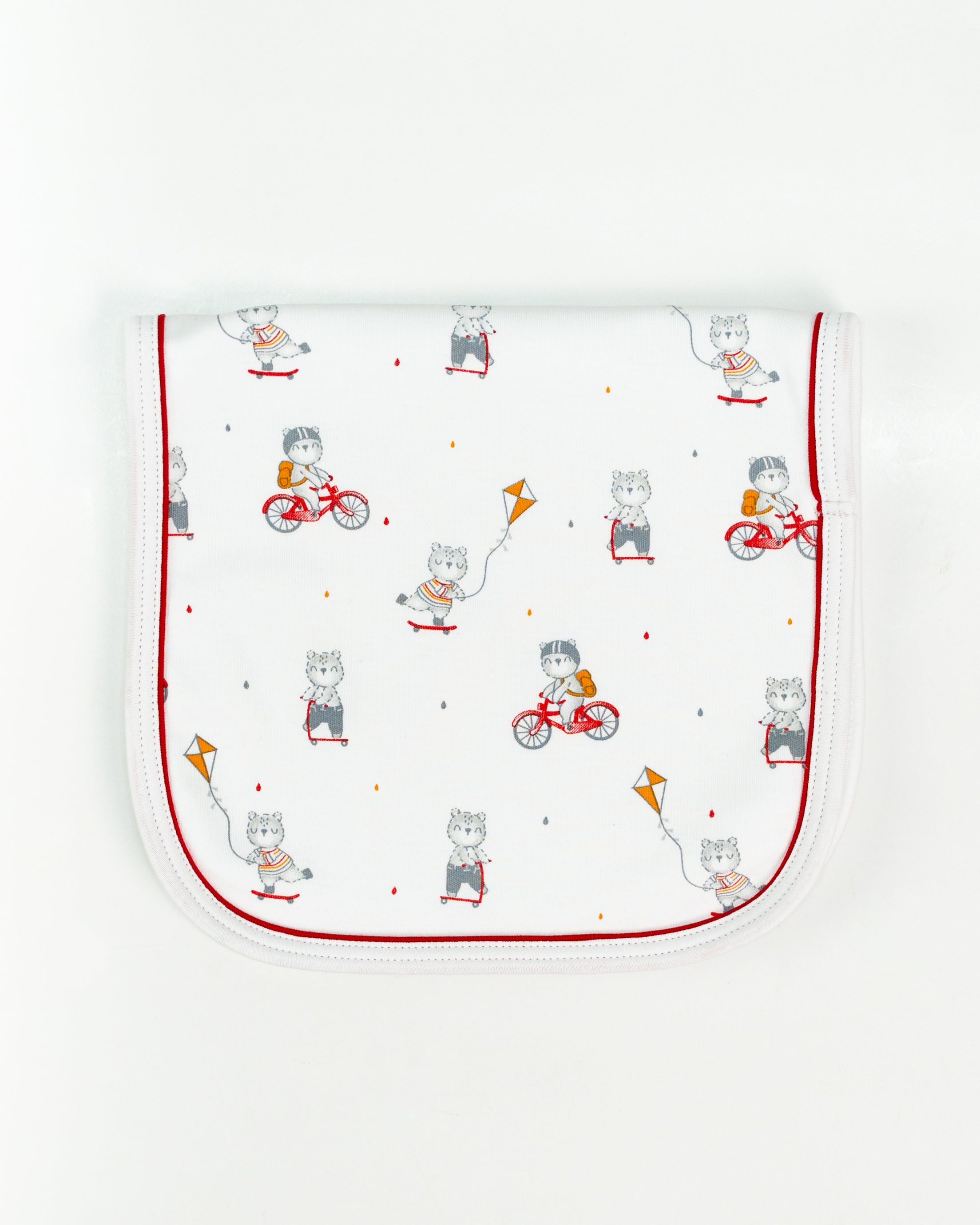 Bear Rider Print Burp Cloth