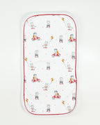 Bear Rider Print Burp Cloth