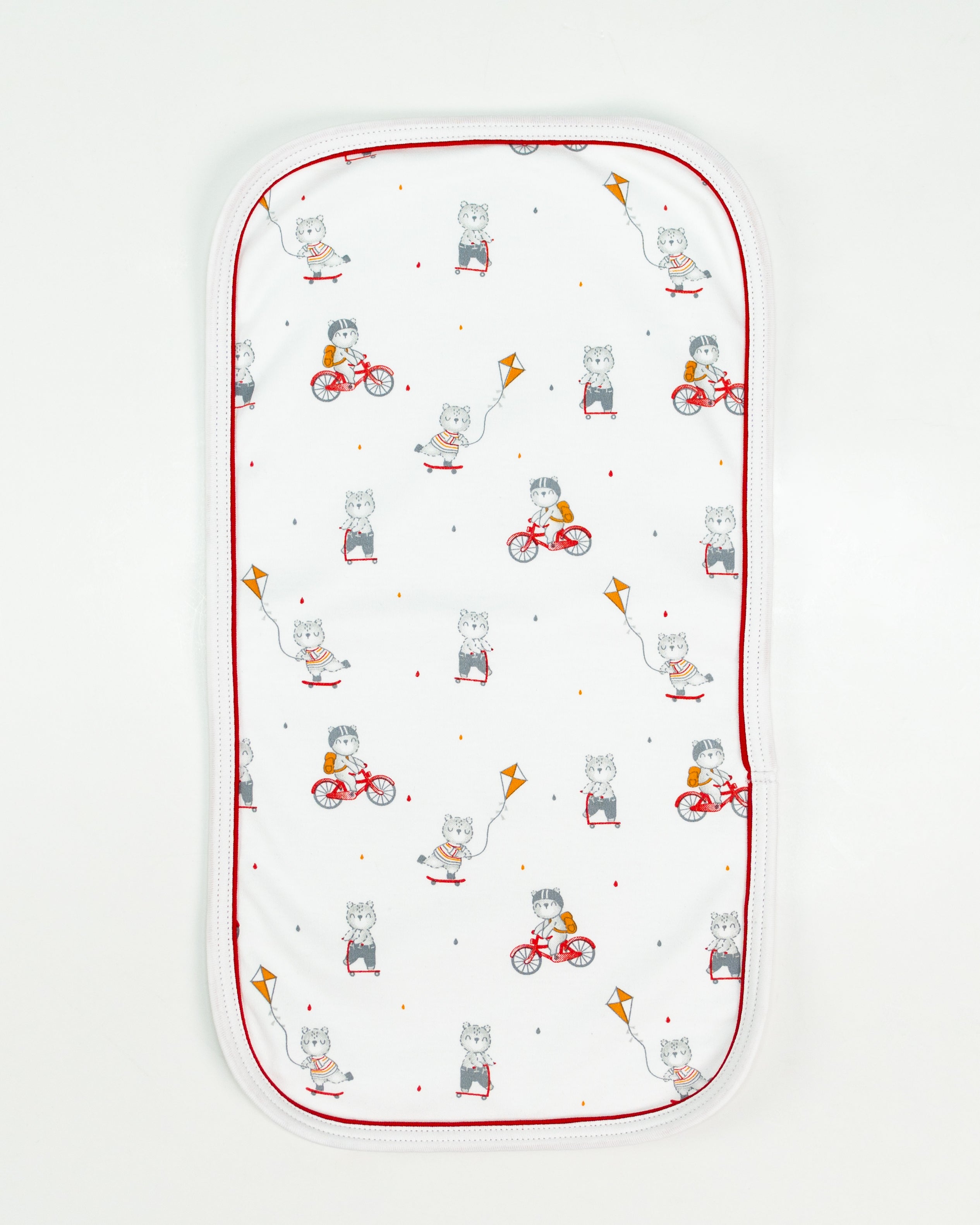 Bear Rider Print Burp Cloth