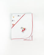 Bear Riders Print & Embroidered Baby Blanket