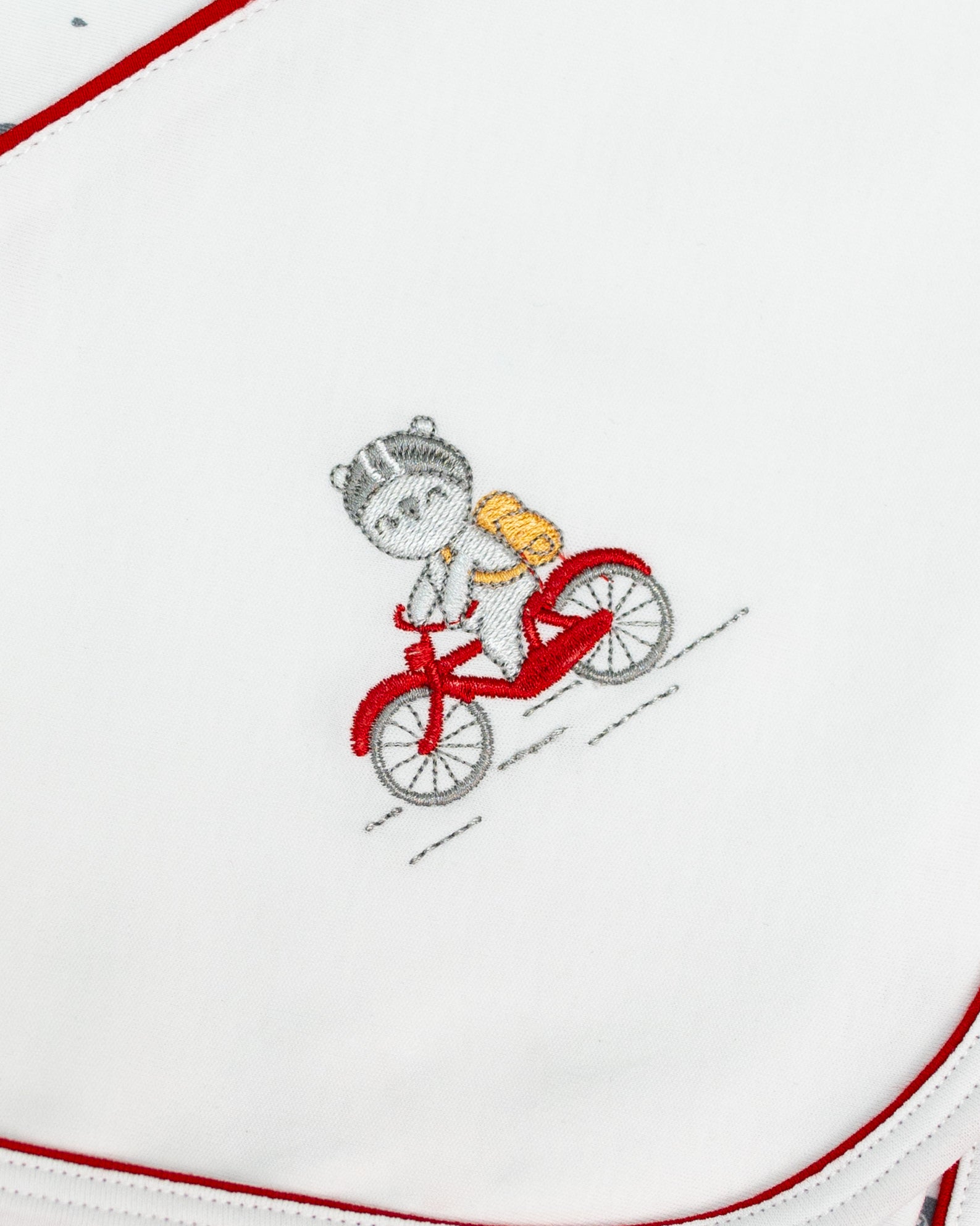 Bear Riders Print & Embroidered Baby Blanket