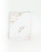 Flower Print & Embroidered Baby Blanket