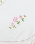 Flower Print & Embroidered Baby Blanket