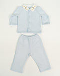 Jacket & Pants Set with Embroidered Bunny Collar