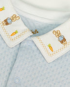 Jacket & Pants Set with Embroidered Bunny Collar