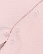 Pink Jacquard Baby Footed with Embroidery Flowers Collar