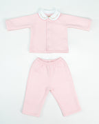 Embroidered Collar Jacket & Pants Set